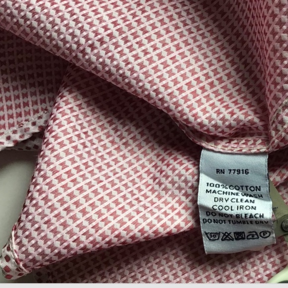 DUCHAMP London tailored fit light burgundy  colour cotton shirt Sz 16 / 40 - Picture 12 of 13